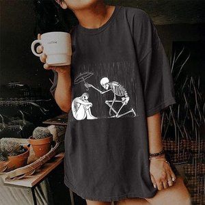 Vintage Shirts For Women Cute Graphic Tee Spring Short Sleeve Tops Oversized Tsh